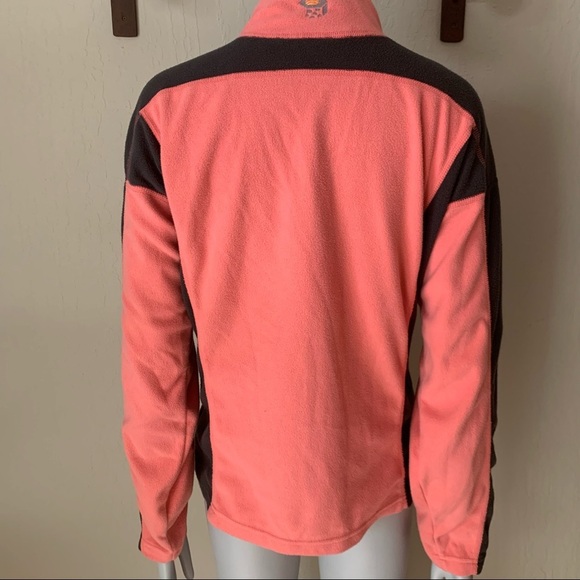 MOUNTAIN HARDWEAR 1/4 Zip Fleece Pullover Coral Pink Charcoal Grey Athletic SM - Picture 4 of 12